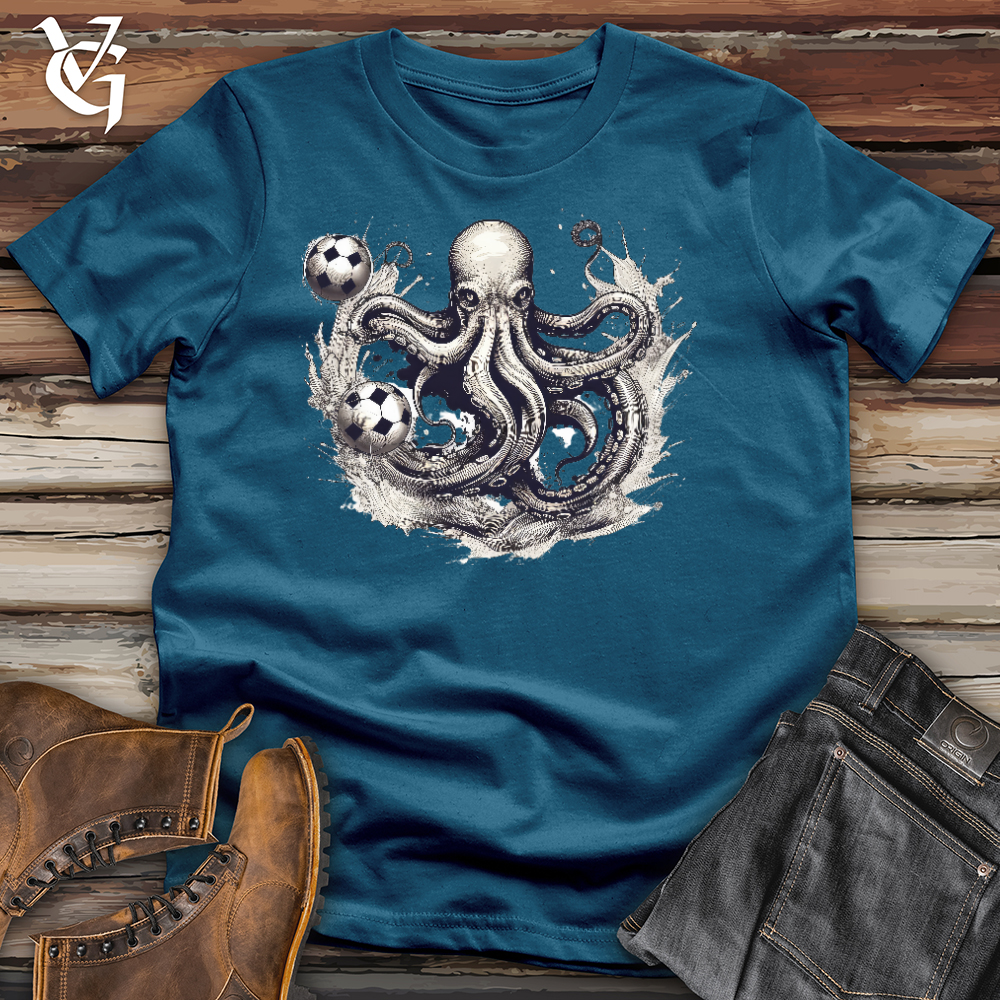 Viking Goods Octopus Soccer Star Cotton Tee Deep Teal / L