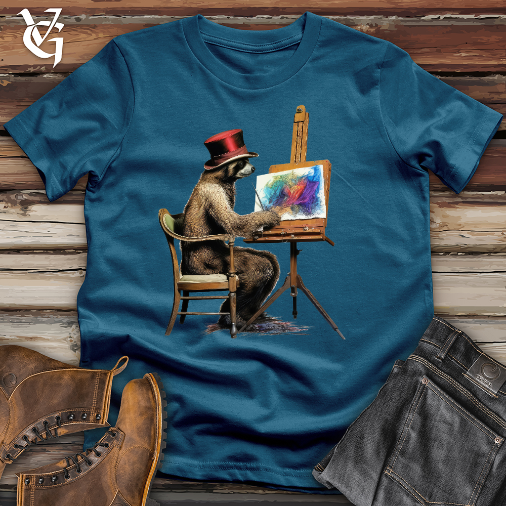 Viking Goods Painting Sloth Cotton Tee Deep Teal / L