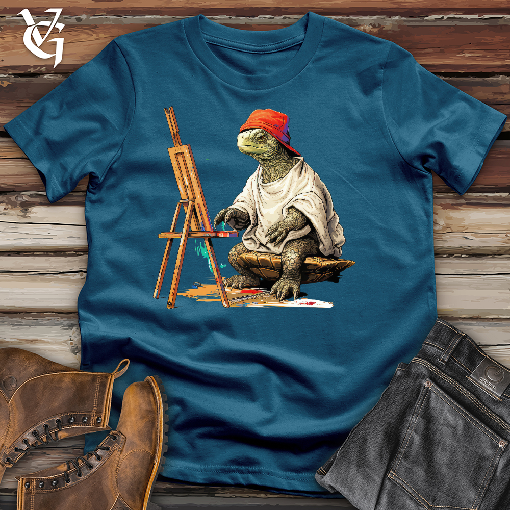 Viking Goods Painting Turtle Cotton Tee Deep Teal / L
