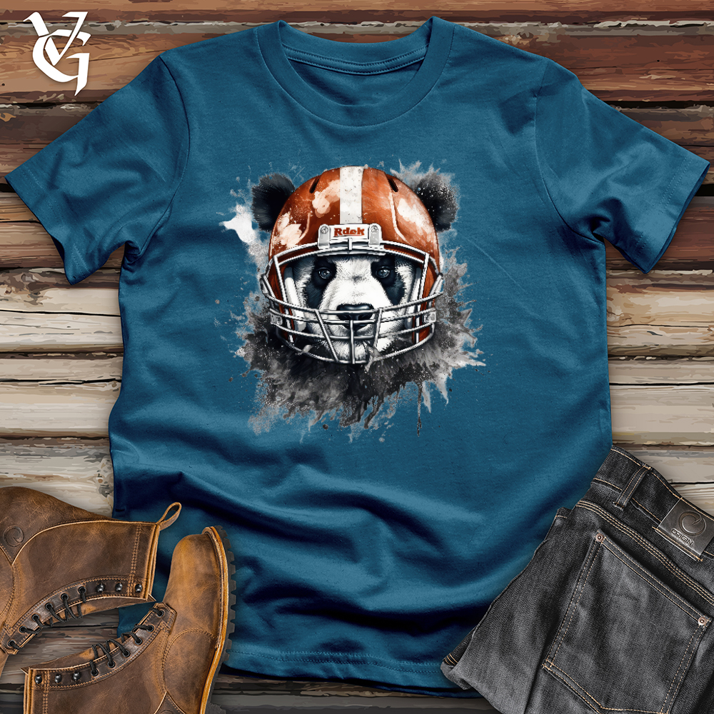 Viking Goods Panda Football Player Cotton Tee Deep Teal / L