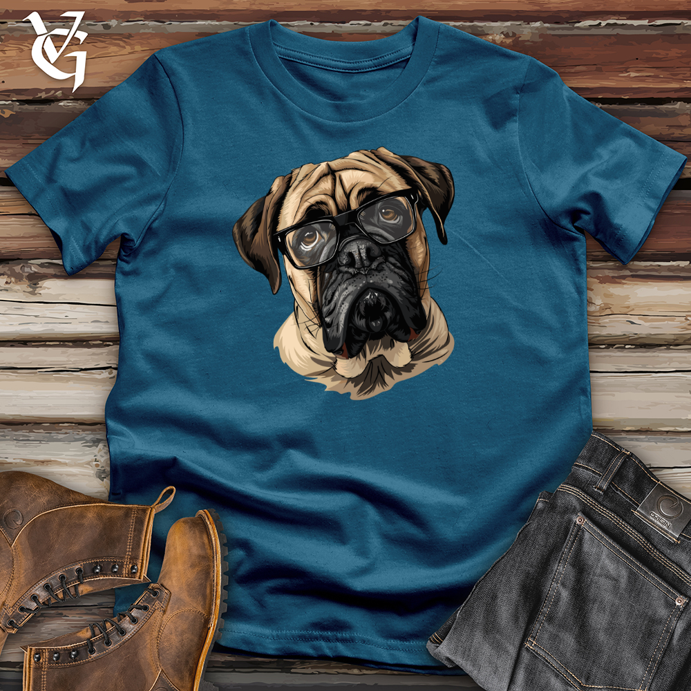 Viking Goods Pensive English Mastiff Portrait Cotton Tee Deep Teal / L