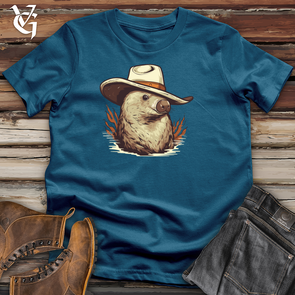 Viking Goods Platypus Cowboy Cotton Tee Deep Teal / L