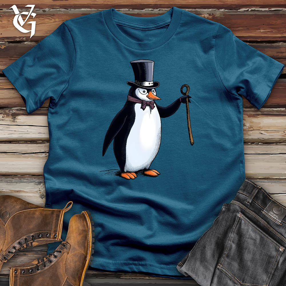 Viking Goods Professor Penguin Cotton Tee Deep Teal / L