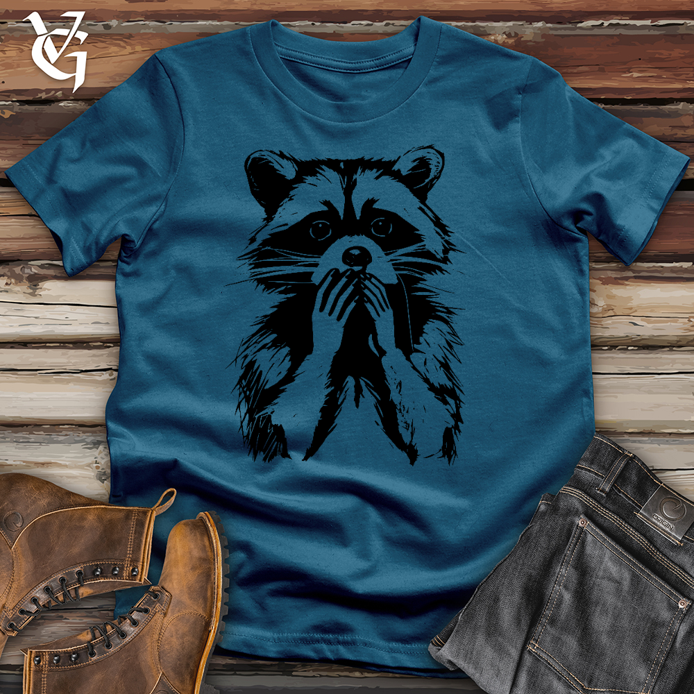 Viking Goods Raccoon Whoops Cotton Tee Deep Teal / L