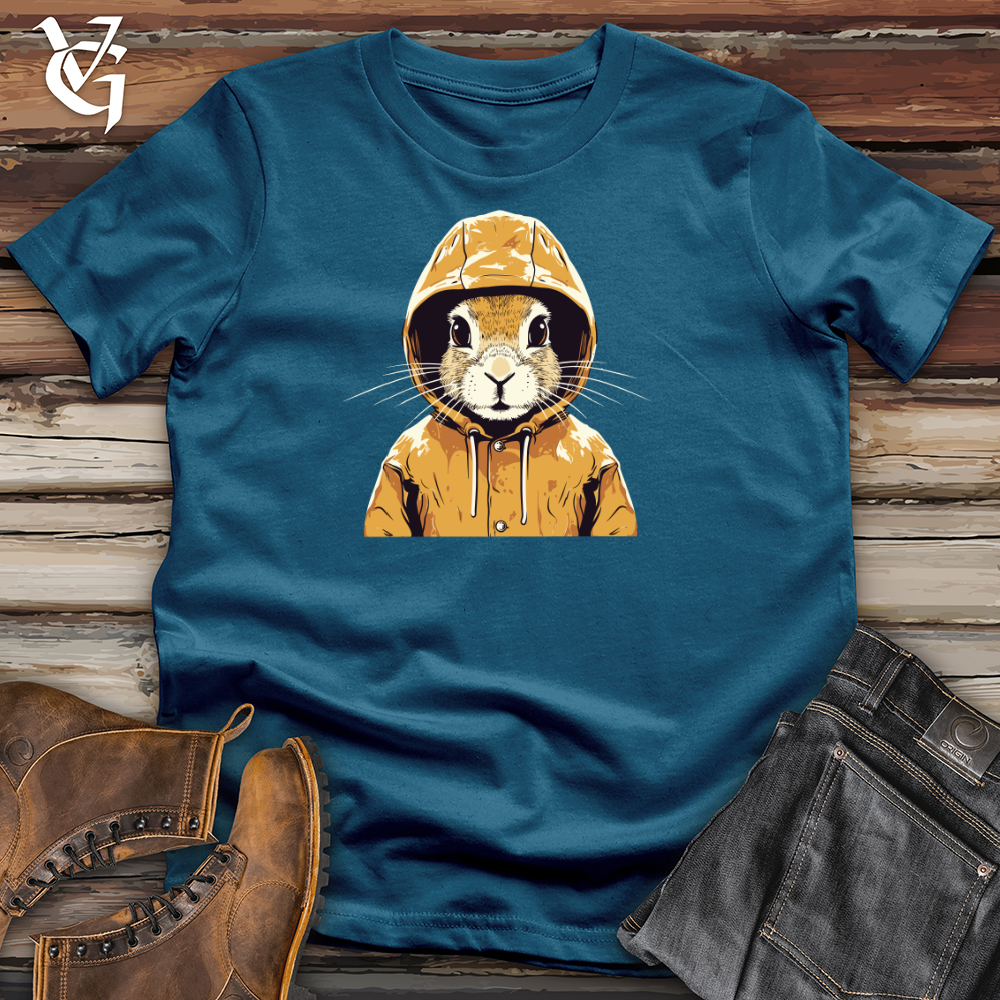 Viking Goods Rainy Rabbit Retro Cotton Tee Deep Teal / L