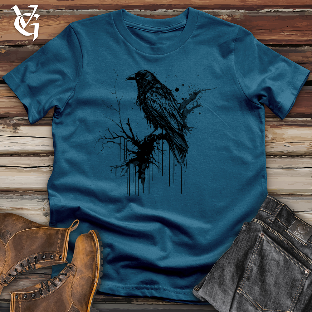 Viking Goods Raven Rain Cotton Tee Deep Teal / L
