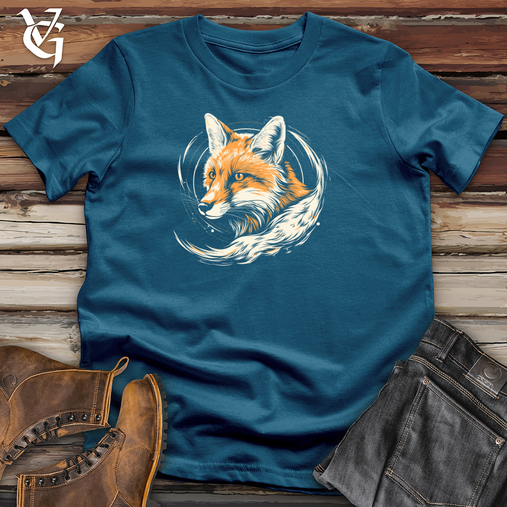Viking Goods Retro Cosmo Fox Cotton Tee Deep Teal / L
