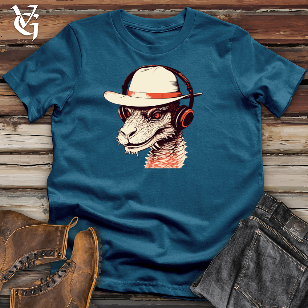 Viking Goods Retro Groove Wyvern Cotton Tee Deep Teal / L