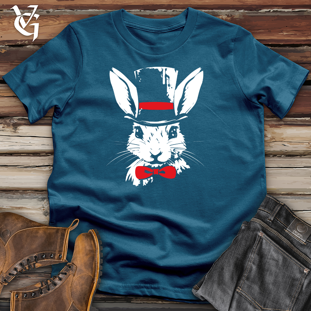 Viking Goods Retro Hare Elegance Cotton Tee Deep Teal / L