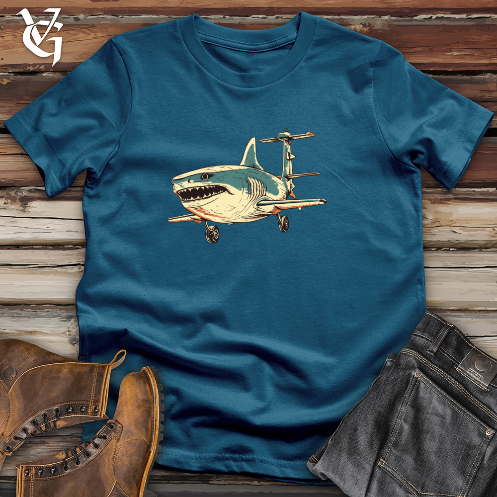 Viking Goods Retro HeliShark Cotton Tee Deep Teal / L