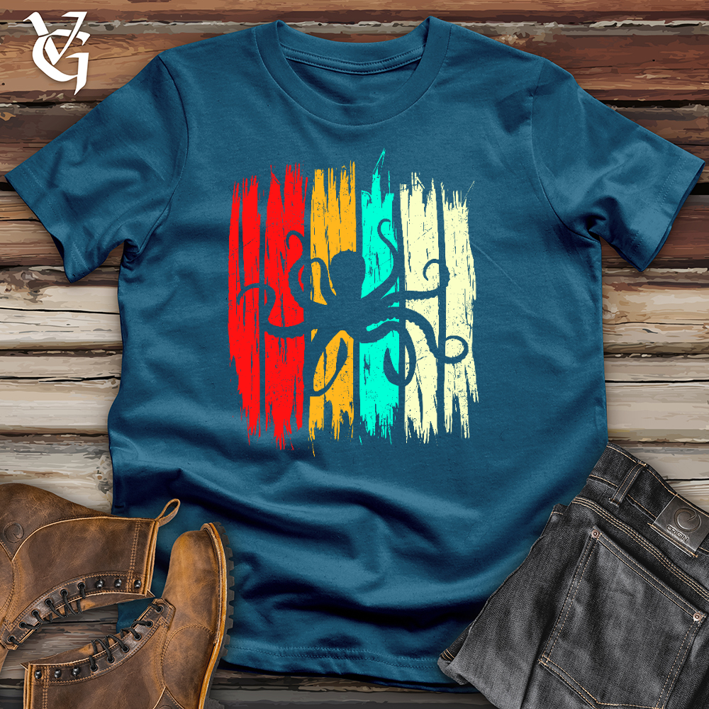 Viking Goods Retro Octopus Cotton Tee Deep Teal / L
