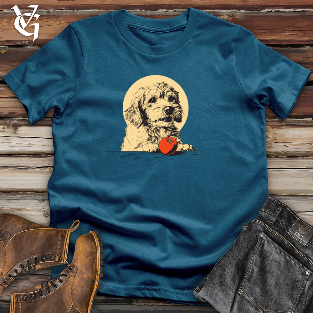 Viking Goods Retro Tomato Chowhound Cotton Tee Deep Teal / L