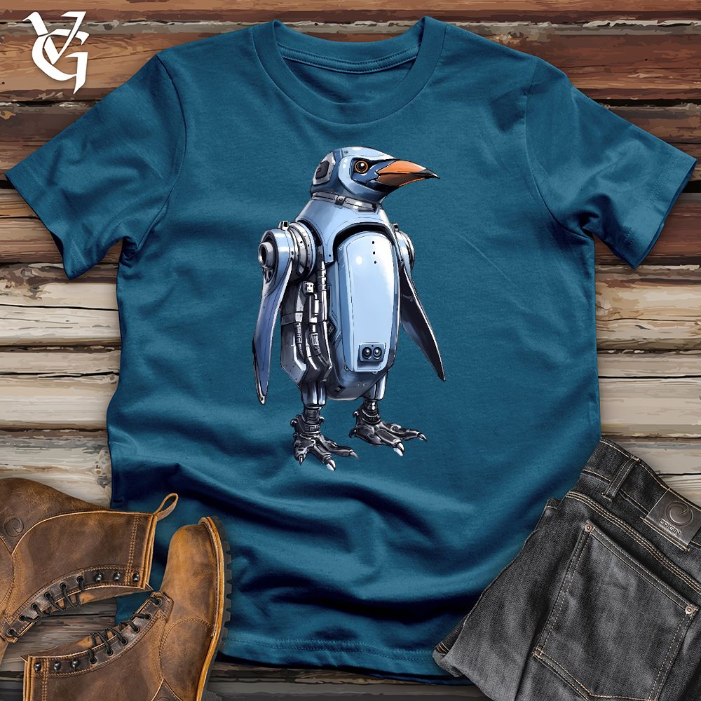 Viking Goods Robot Penguin Cotton Tee Deep Teal / L