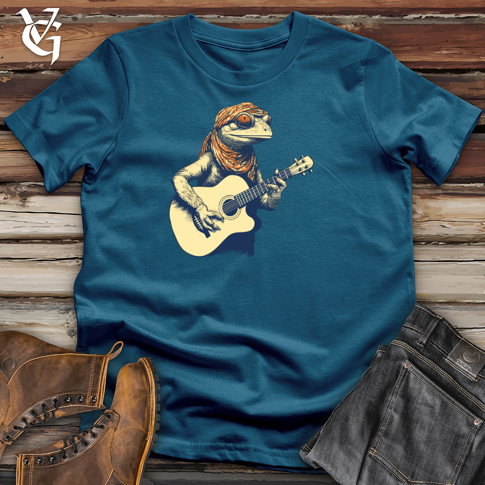 Viking Goods Rockin Reptile Riffs Cotton Tee Deep Teal / L