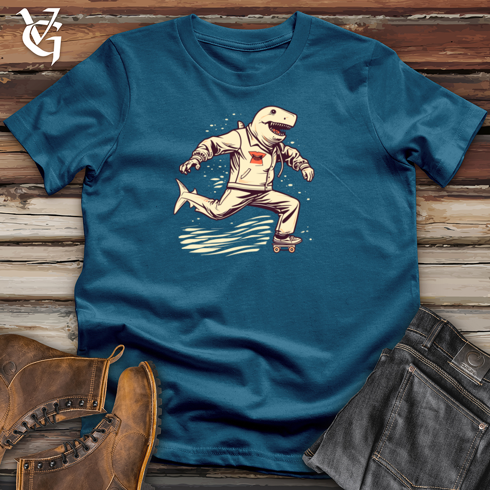 Viking Goods Roller Shark Revival Cotton Tee Deep Teal / L