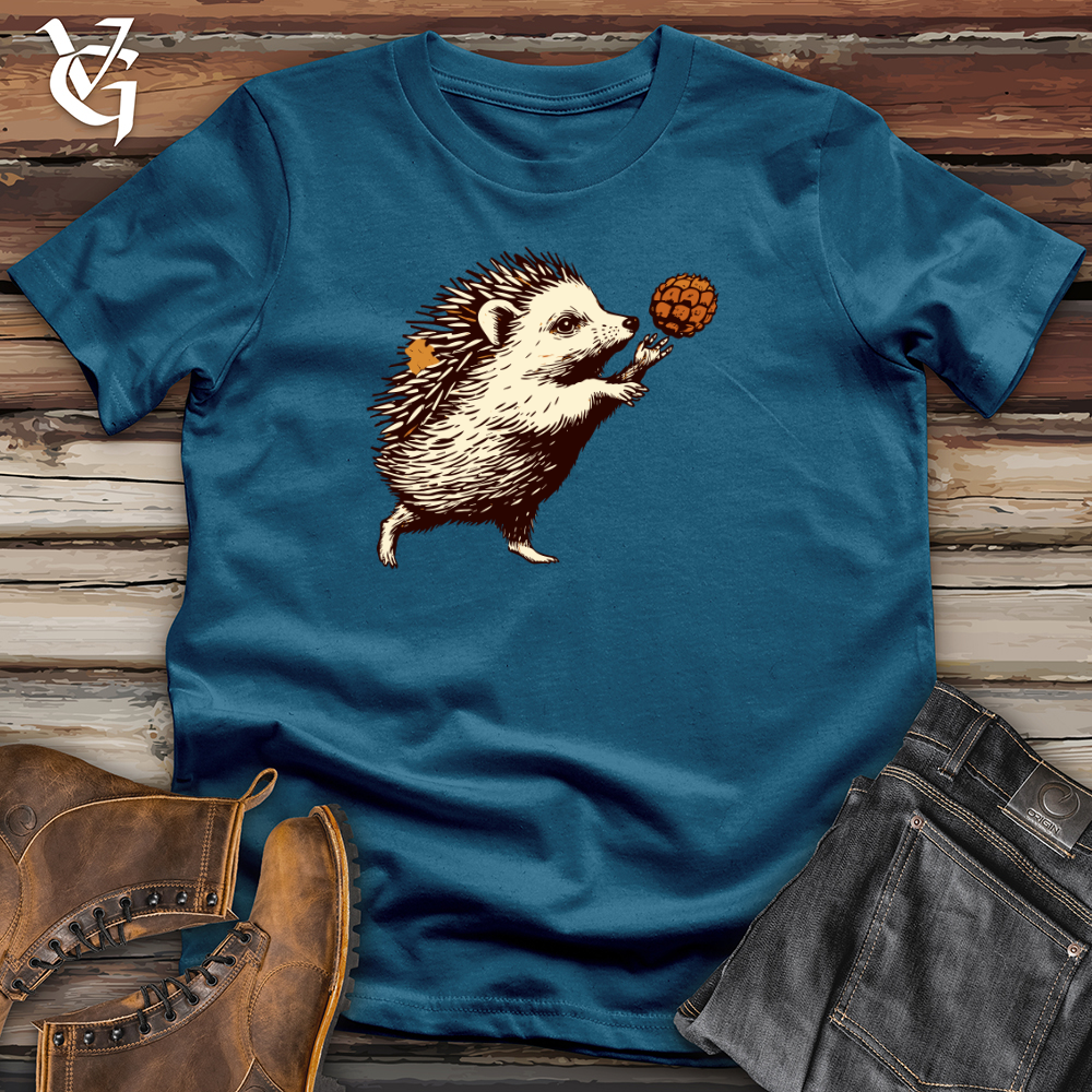 Viking Goods Rustic Leaf Fling Cotton Tee Deep Teal / L