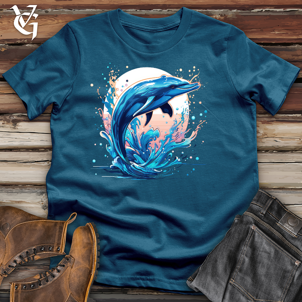 Viking Goods Serene Dolphin Cotton Tee Deep Teal / L