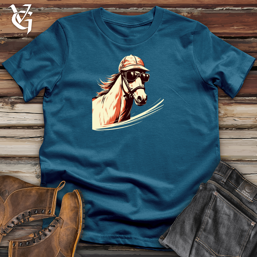 Viking Goods Shredding Stallion Style Cotton Tee Deep Teal / L