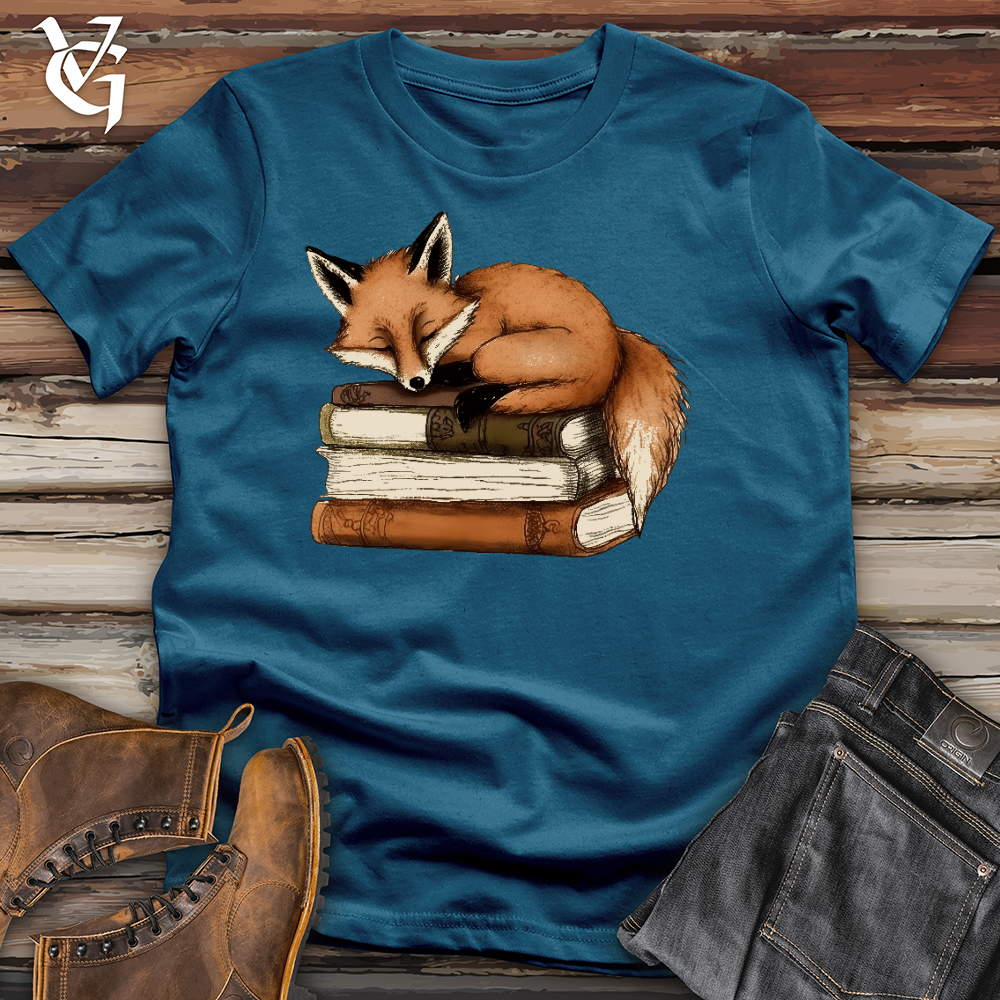 Viking Goods Sleep Fox Cotton Tee Deep Teal / L
