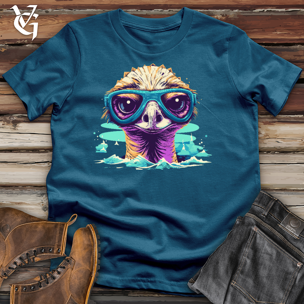 Viking Goods Swimming Ostrich Cotton Tee Deep Teal / L
