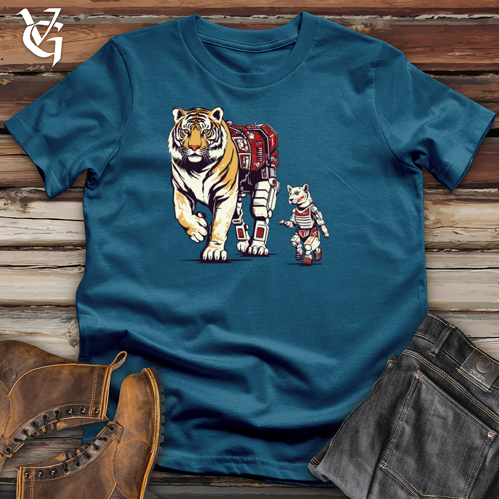 Viking Goods Tiger Mech Partner Cotton Tee Deep Teal / L