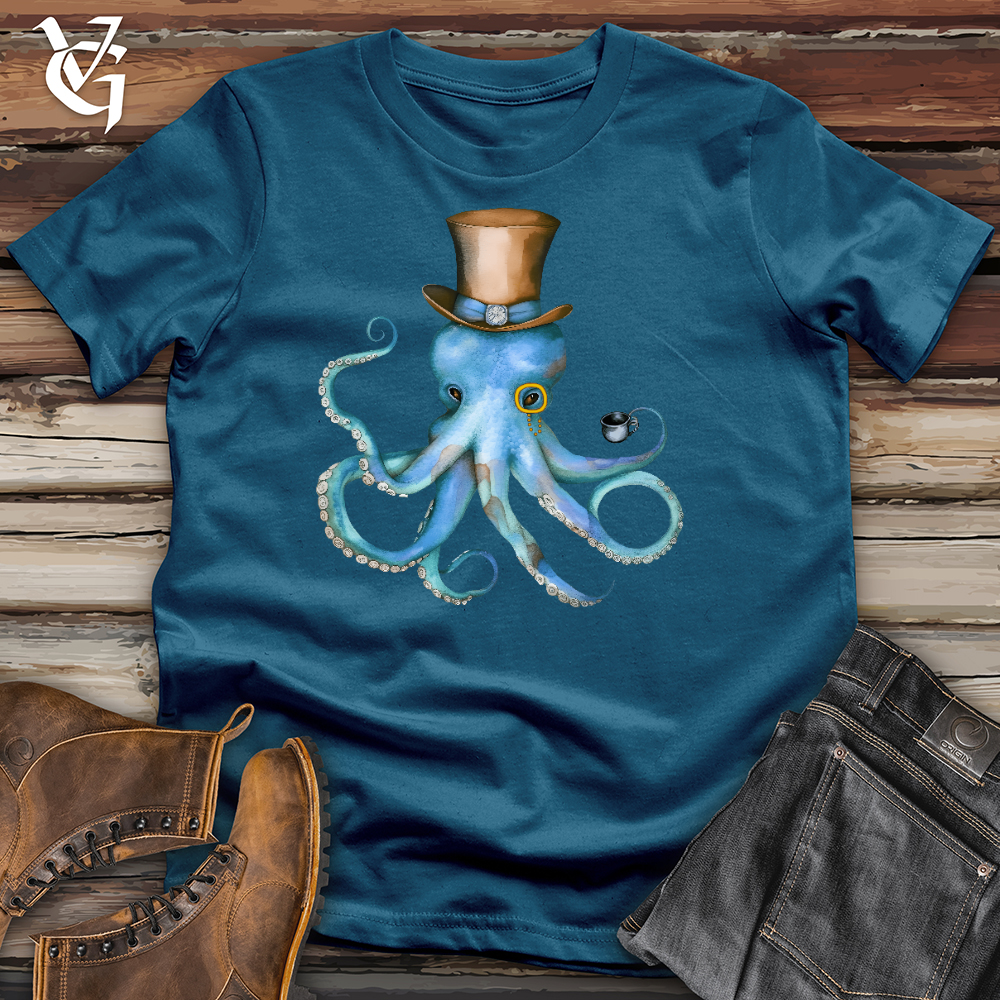 Viking Goods Top Hat Octopus Cotton Tee Deep Teal / L