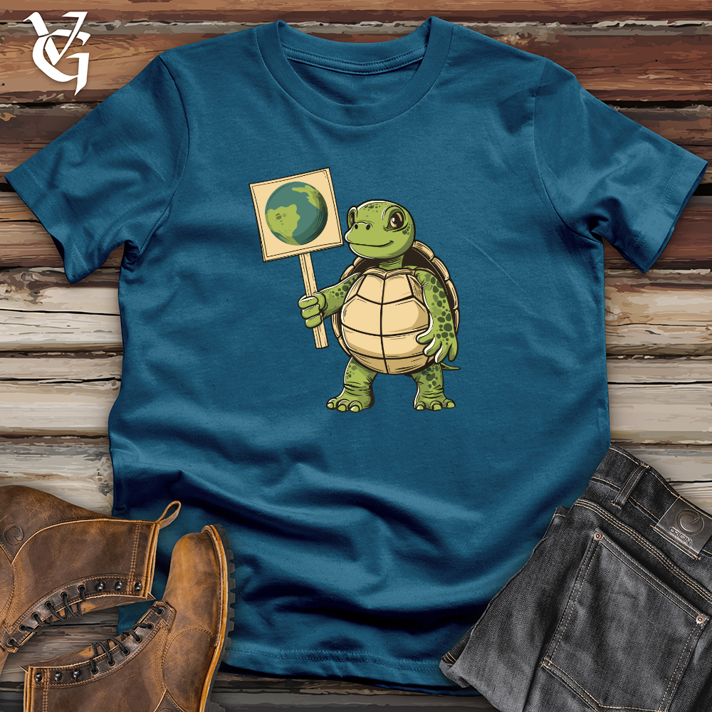 Viking Goods Turtle Earth Advocate Cotton Tee Deep Teal / L