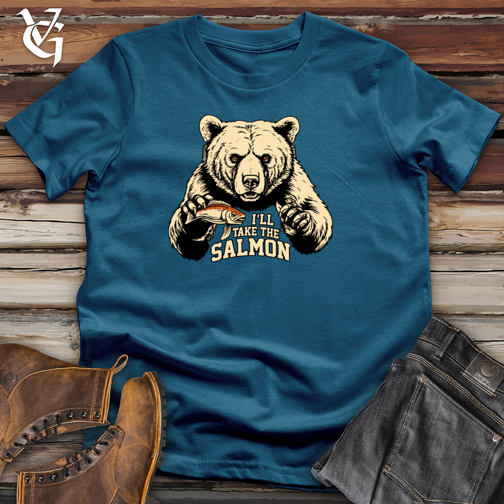 Viking Goods Vintage Catch Bear Cotton Tee Deep Teal / L