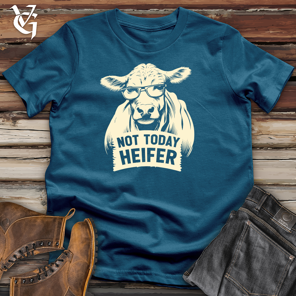 Viking Goods Vintage Cool Cow Cotton Tee Deep Teal / L