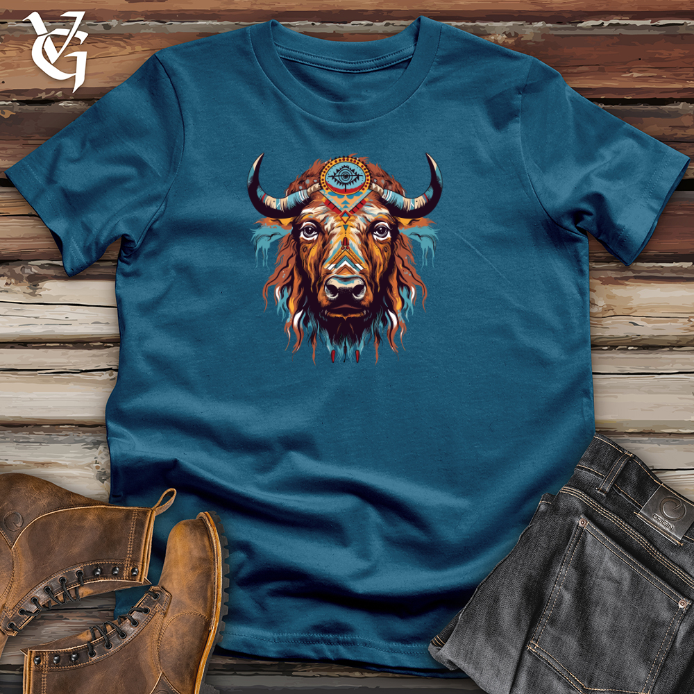 Viking Goods Vintage Hippy Buffalo Cotton Tee Deep Teal / L