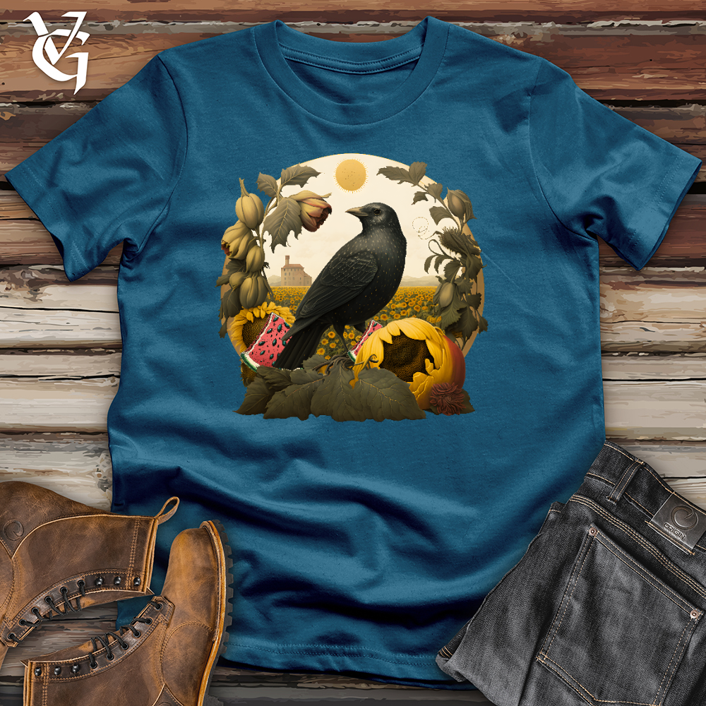 Viking Goods Watermelon Raven Perch Cotton Tee Deep Teal / L