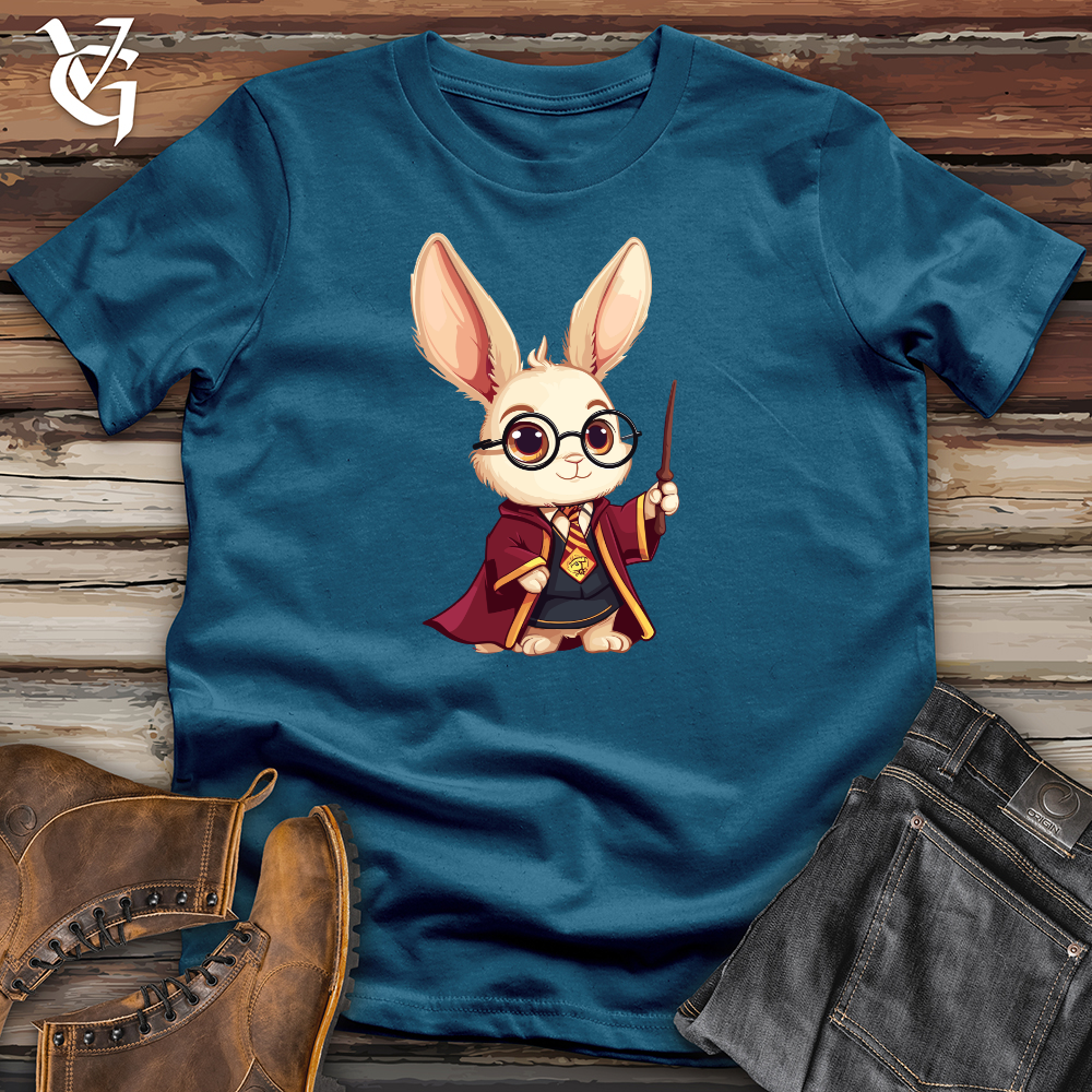 Viking Goods Wizard Bunny Charm Cotton Tee Deep Teal / L