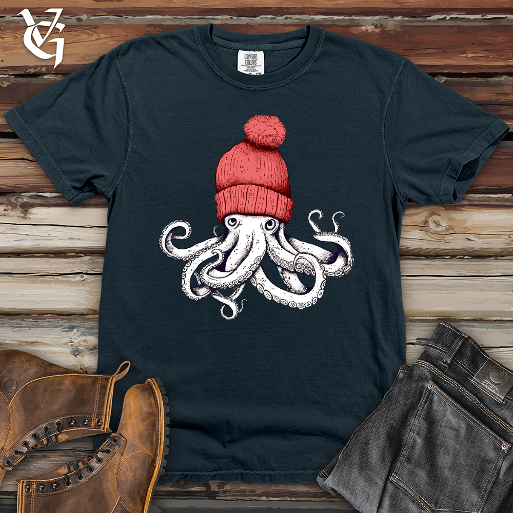 Viking Goods Octopus Chillin Heavy Cotton Comfort Colors Tee Denim / L