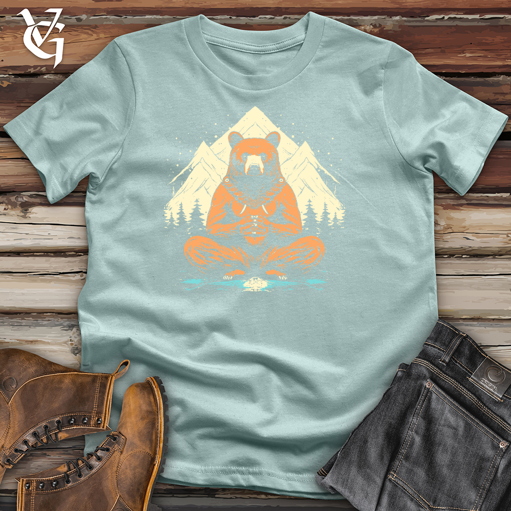 Viking Goods A Bears in Mountain Pose Cotton Tee Dusty Blue / L