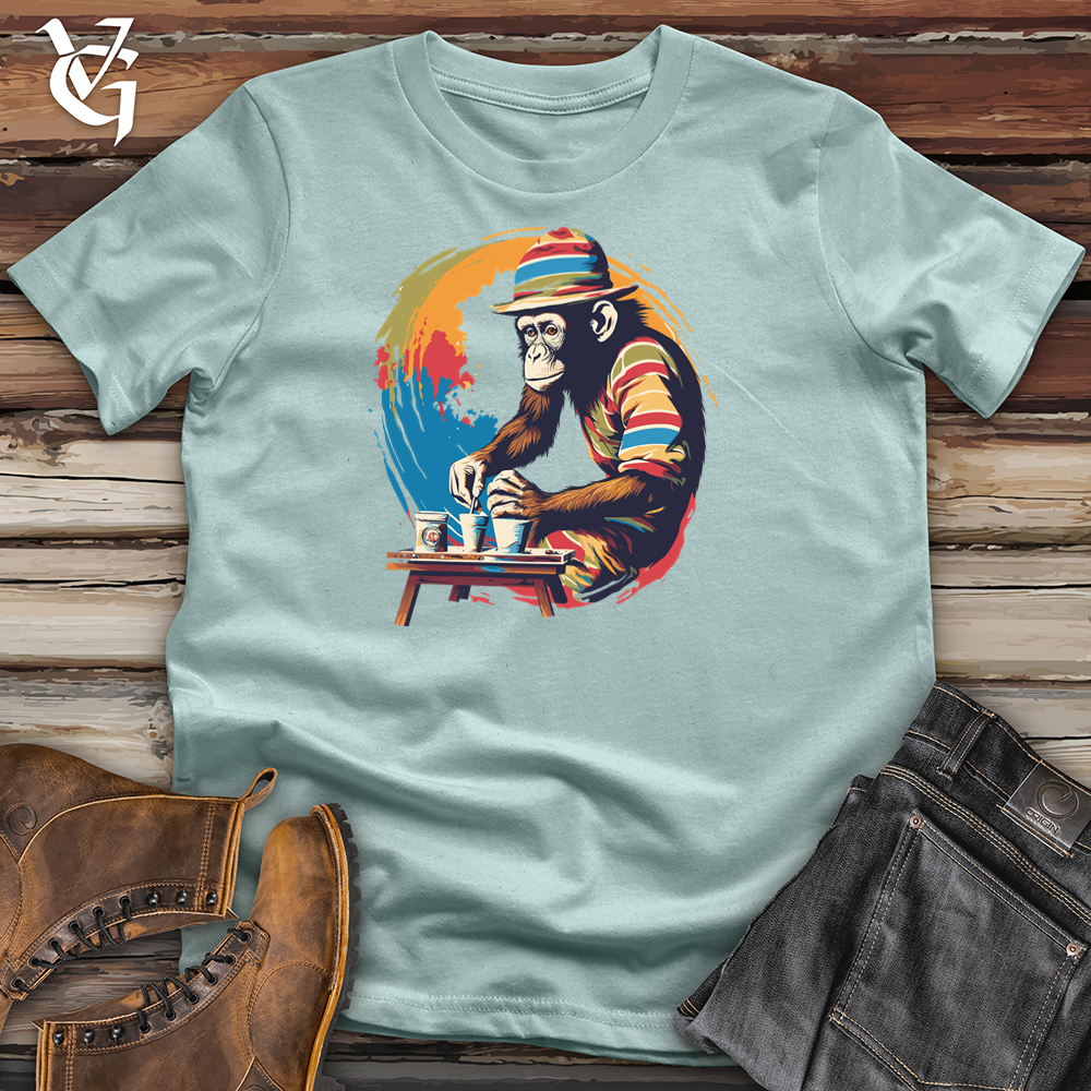 Viking Goods Artistic Primate Masterpiece Cotton Tee Dusty Blue / L