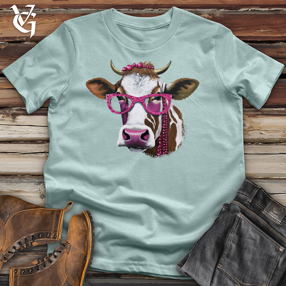 Viking Goods Auntie Cow Cotton Tee Dusty Blue / L
