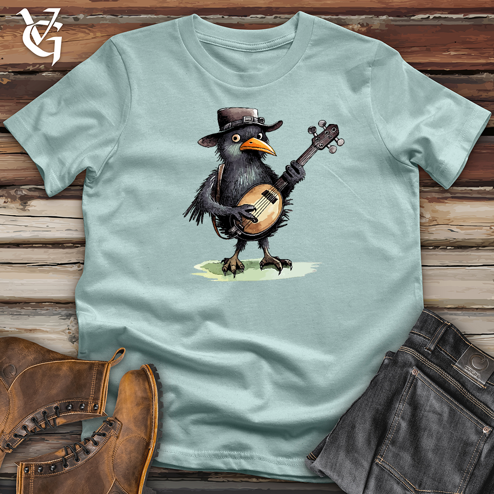 Viking Goods Banjo Raven Cotton Tee Dusty Blue / L