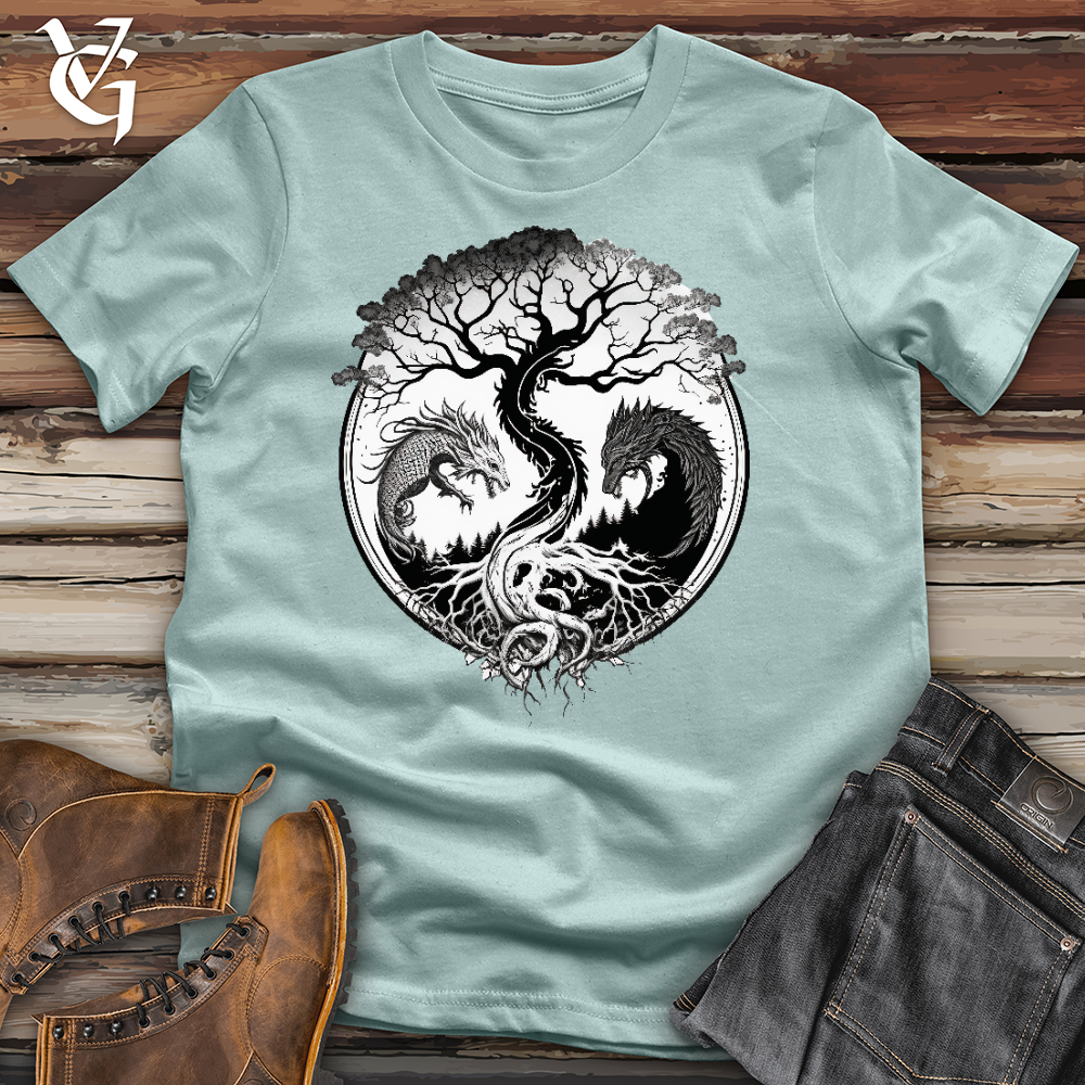 Viking Goods Dragons Of Life Cotton Tee Dusty Blue / L