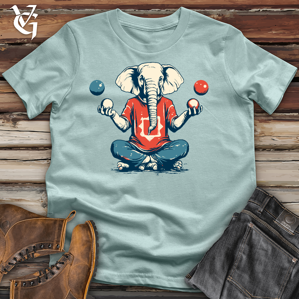Viking Goods Elephant Playing Cotton Tee Dusty Blue / L