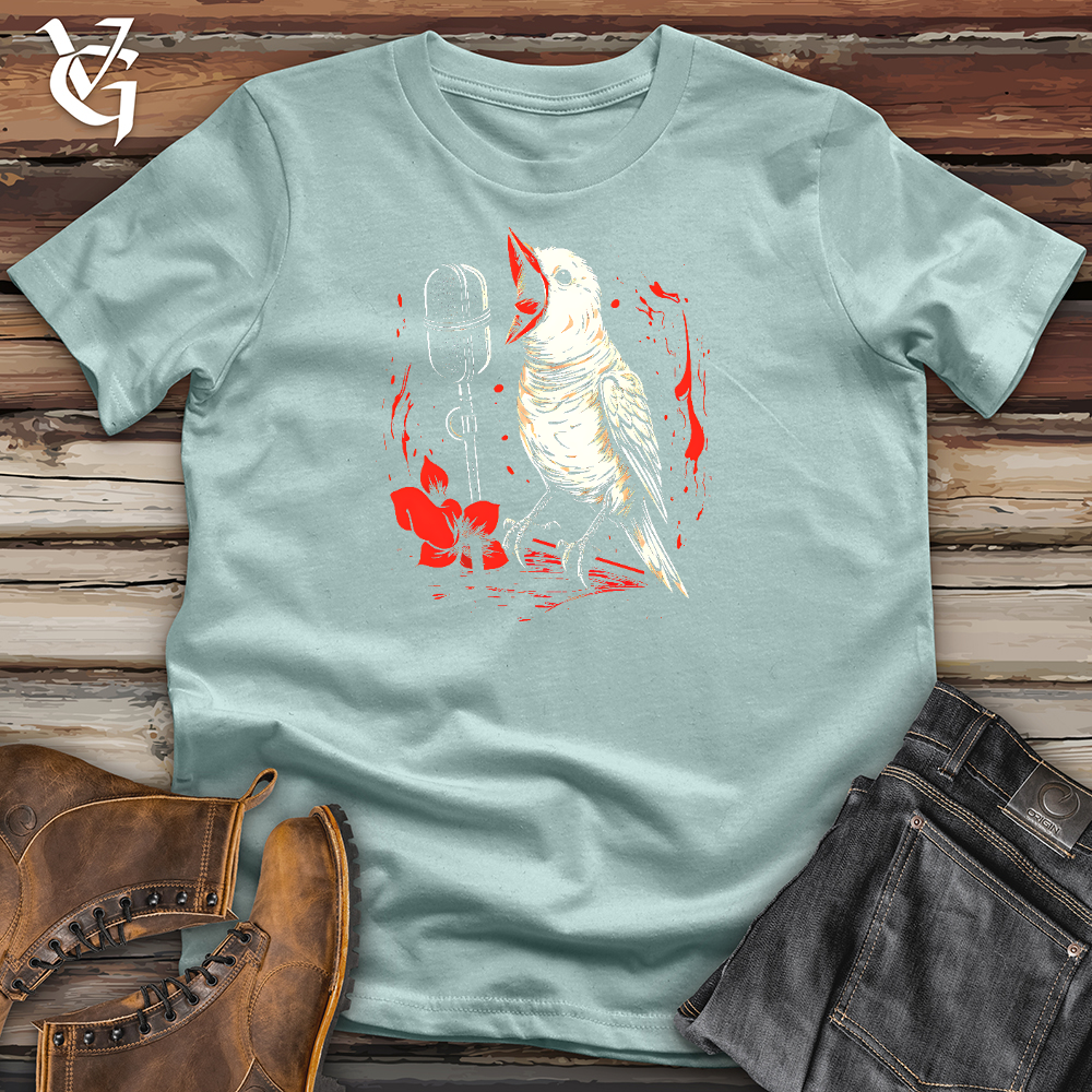 Viking Goods Featuring a Bird Cotton Tee Dusty Blue / L