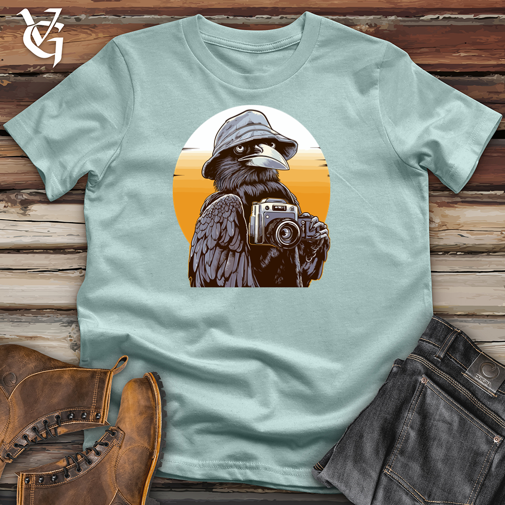 Viking Goods Flying Shutter Raven Cotton Tee Dusty Blue / L