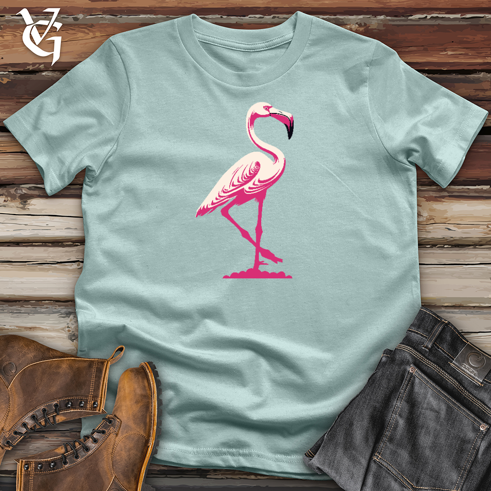 Viking Goods Graceful Flamingo Cotton Tee Dusty Blue / L