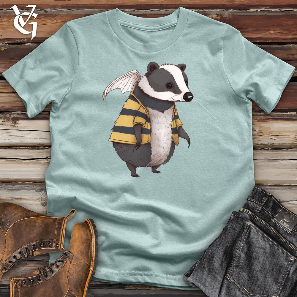 Viking Goods Honey Badger Bee Cotton Tee Dusty Blue / L