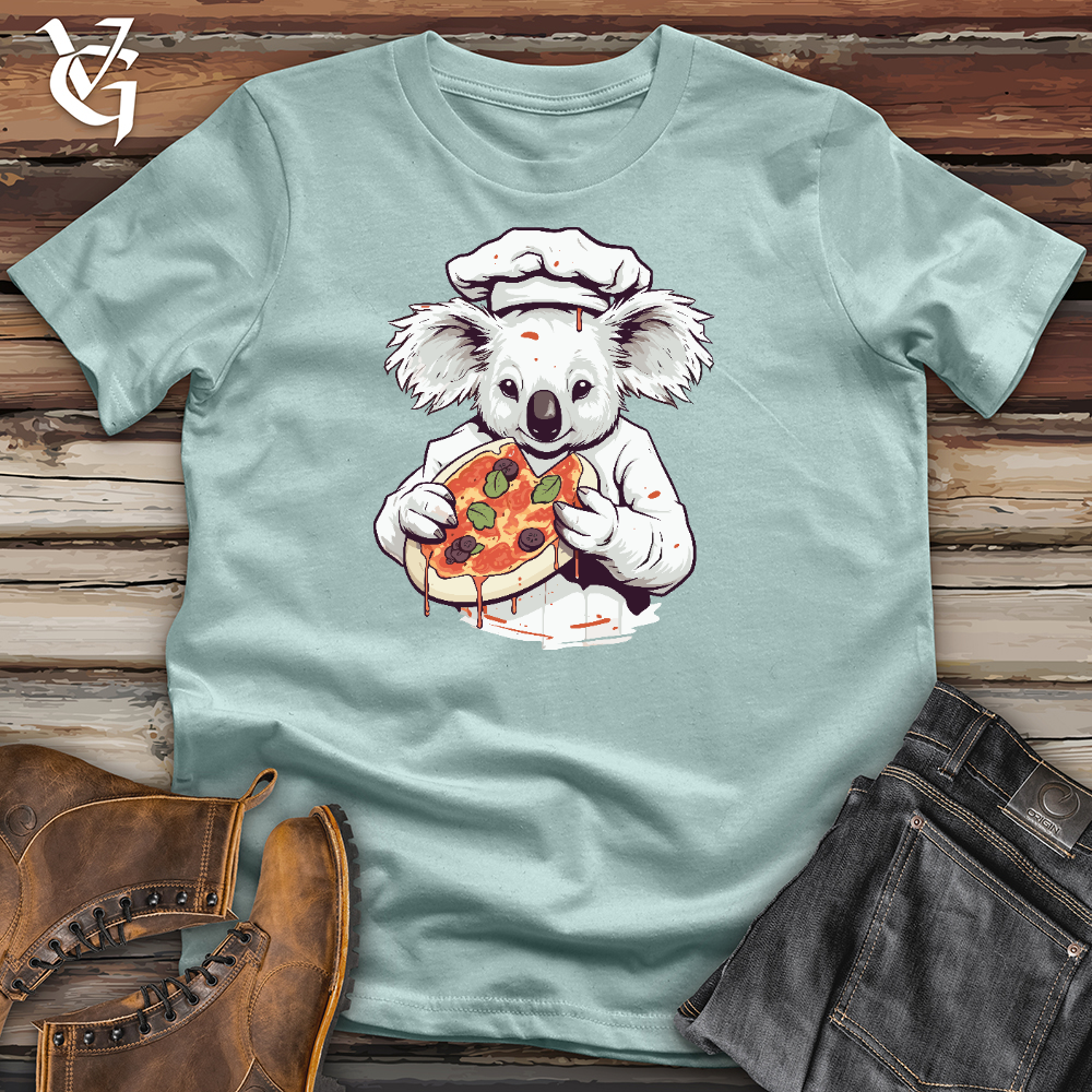 Viking Goods Koala Pizza Chef Cotton Tee Dusty Blue / L