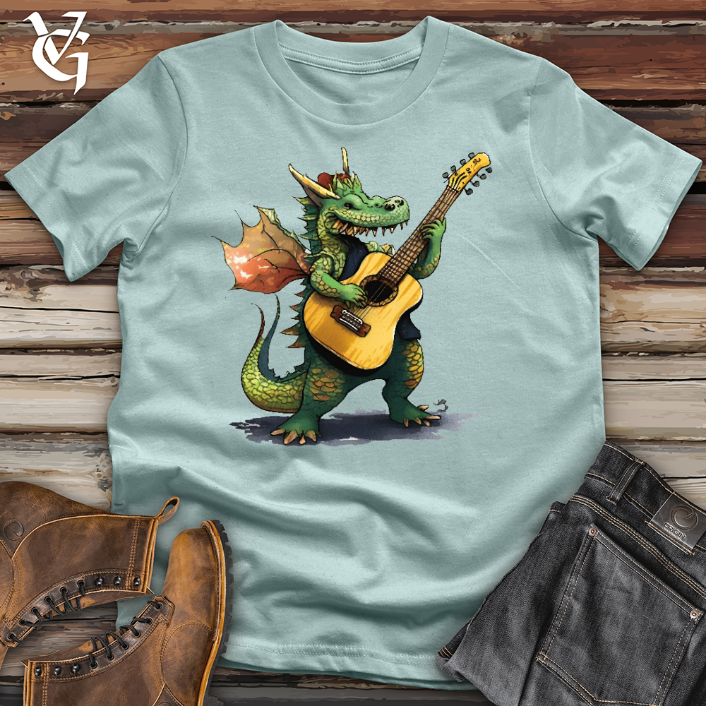 Viking Goods Little Dragon Guitarist Cotton Tee Dusty Blue / L