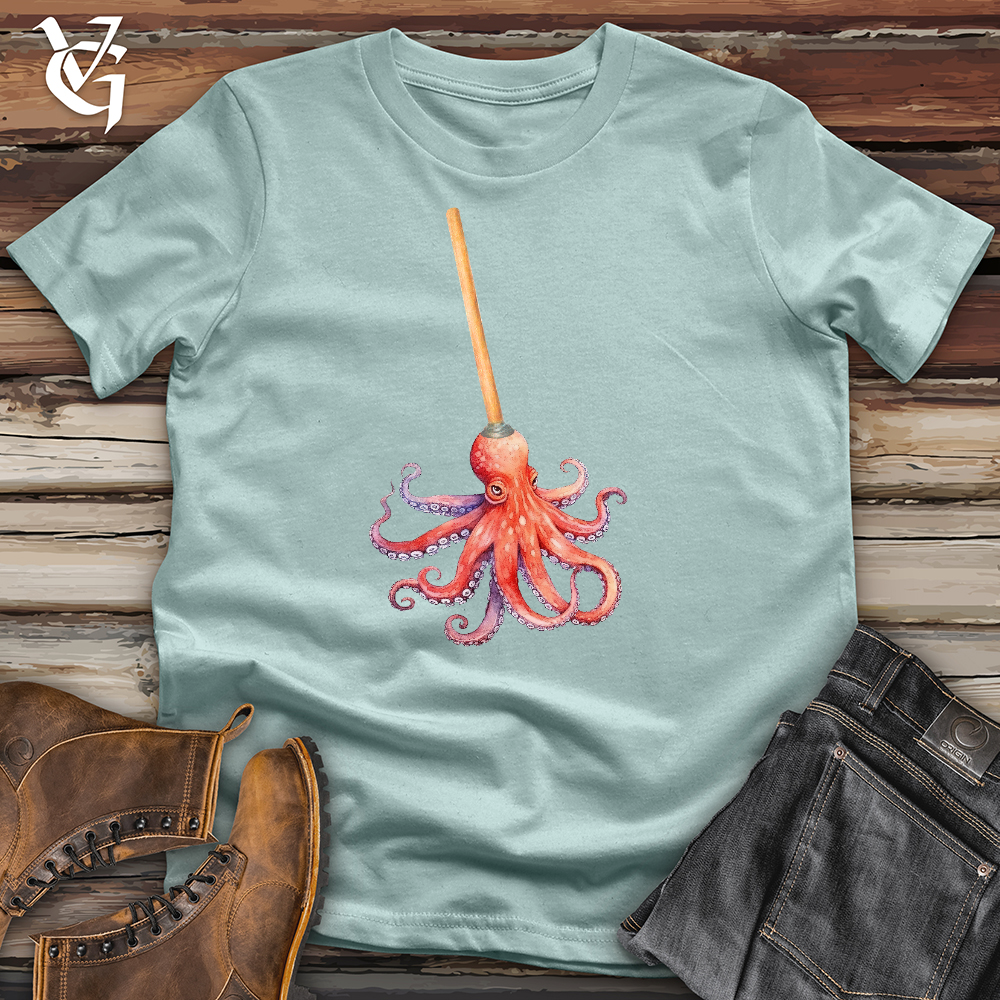 Viking Goods Octopus Mop Cotton Tee Dusty Blue / L