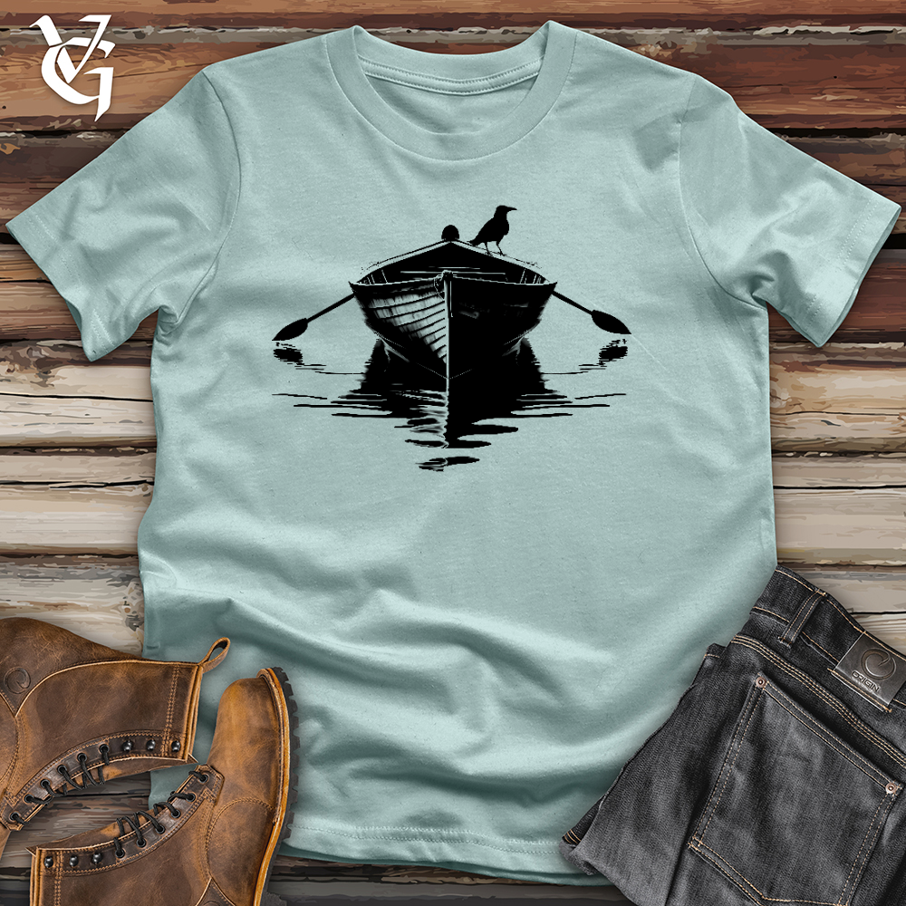 Viking Goods Raven Row Boat Cotton Tee Dusty Blue / L