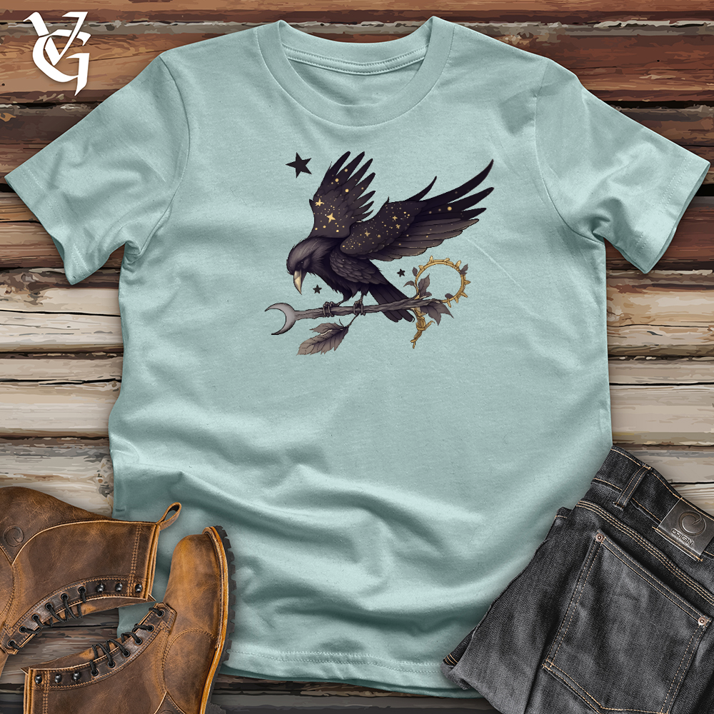 Viking Goods Raven with Arrow Cotton Tee Dusty Blue / L