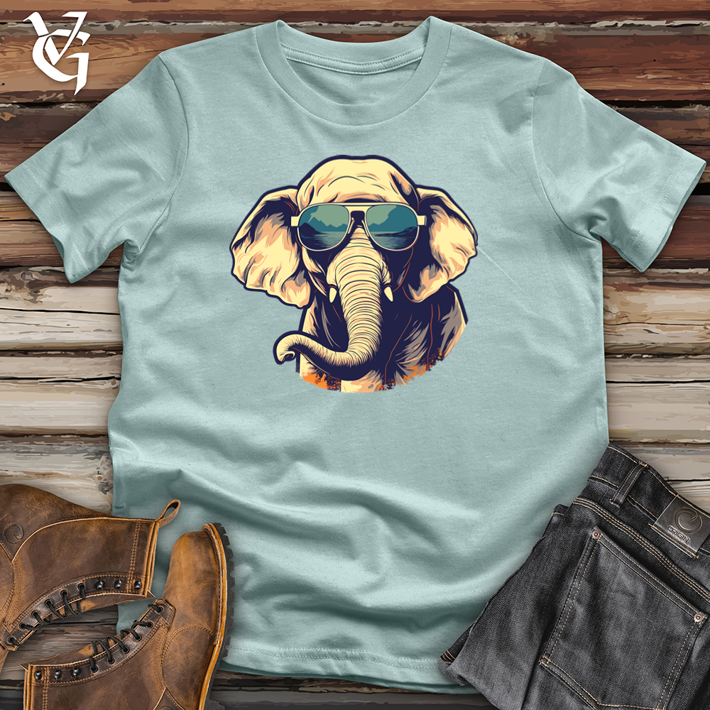 Viking Goods Skateboard Safari Elephunk Cotton Tee Dusty Blue / L