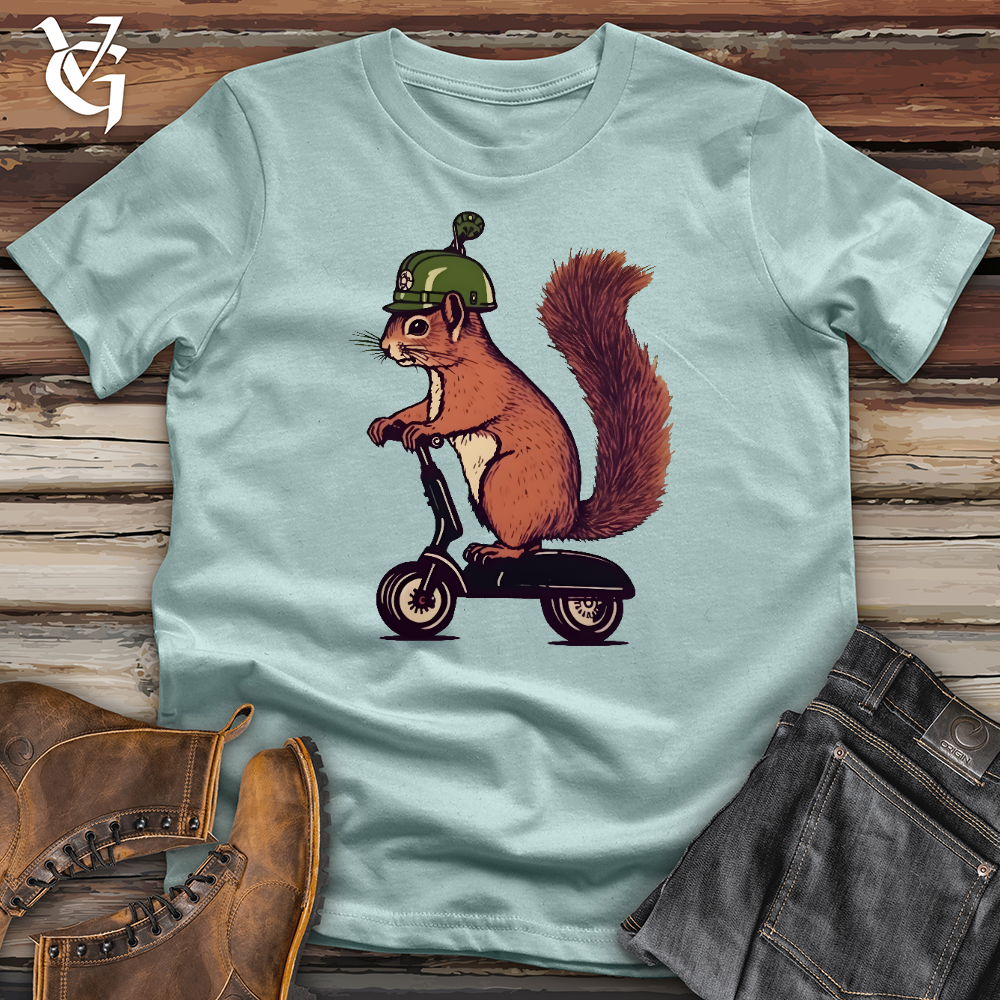 Viking Goods Squirrel Scoot Cotton Tee Dusty Blue / L